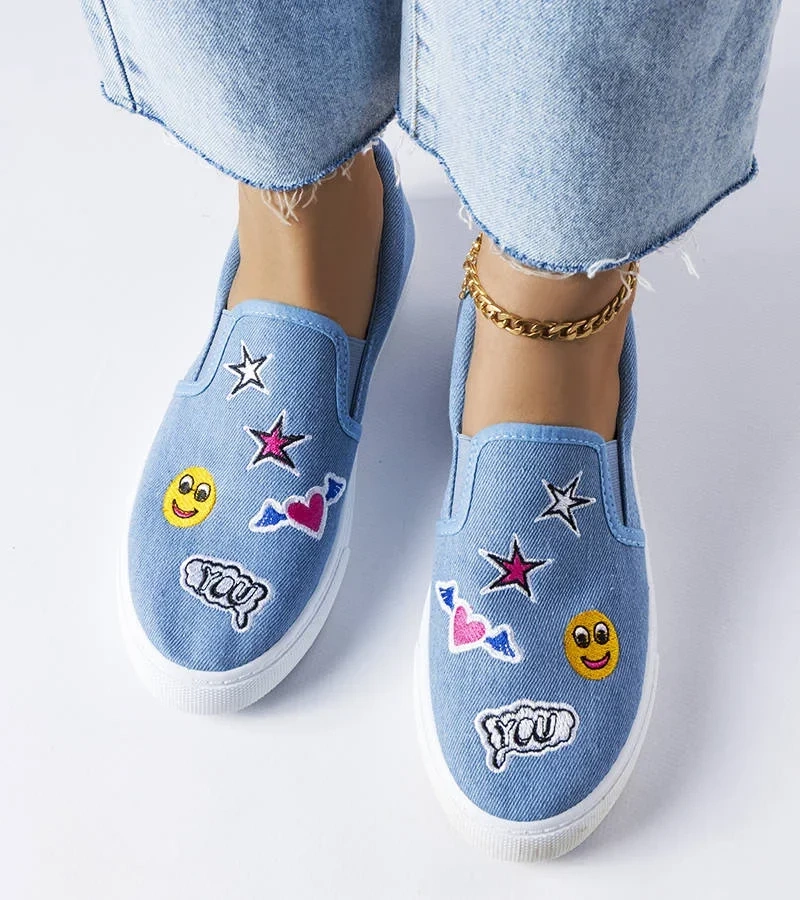 Pantofi de tenis albaștri cu petice Giguère