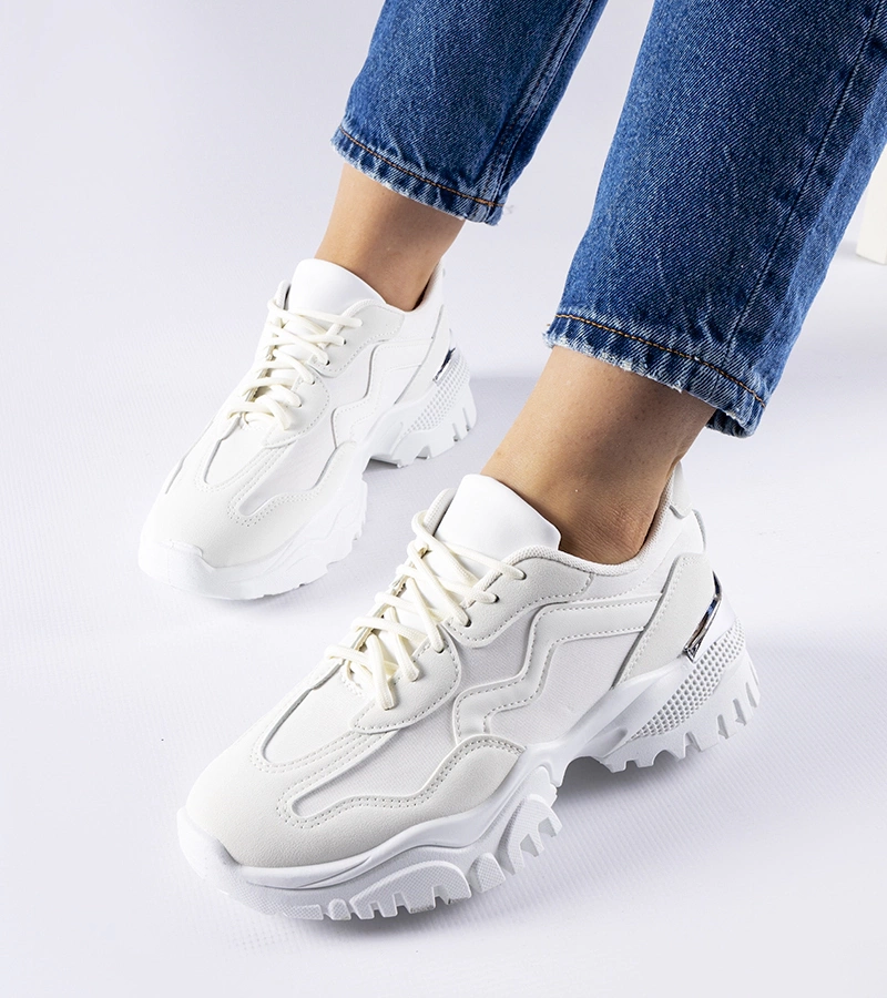 Adidași albi cu talpă masivă Gironic