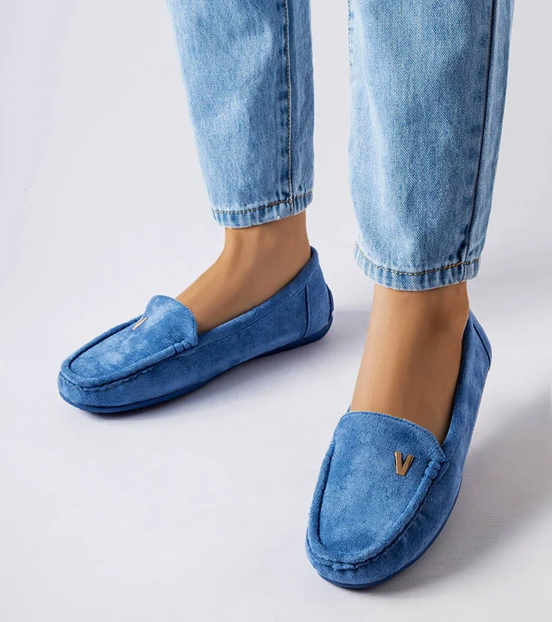 Mocasini Beltsville din piele ecologică albastră Beltsville