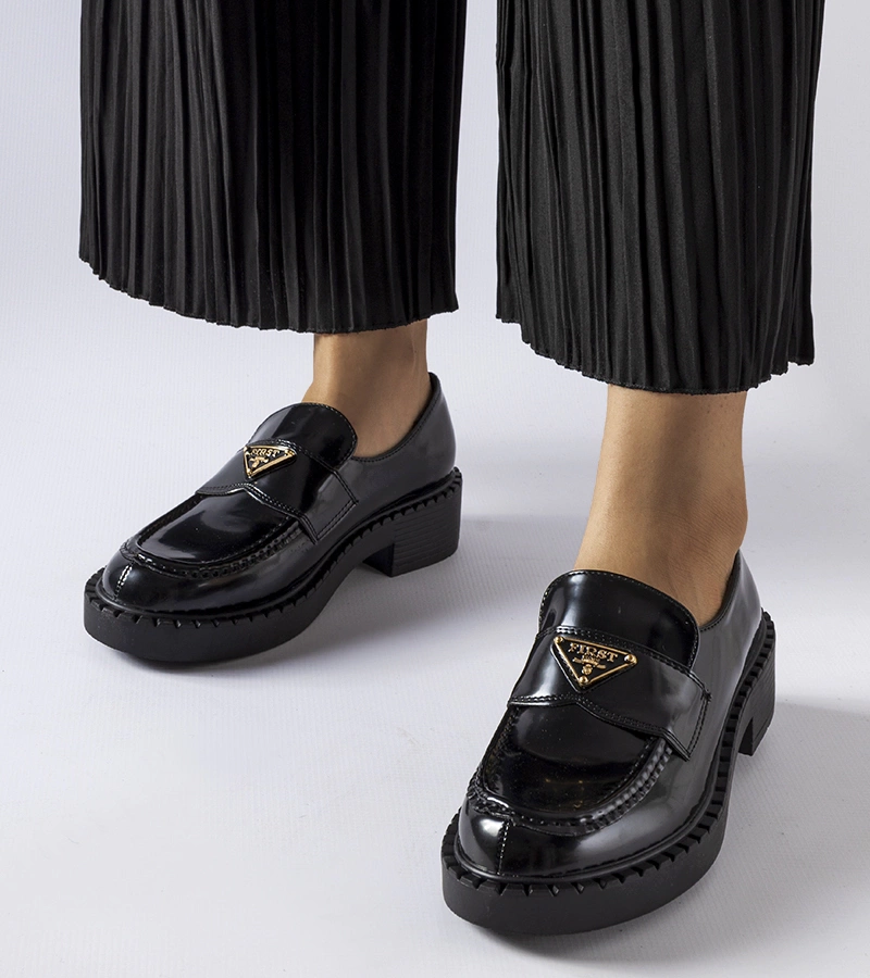 Mocasini negri pentru femei Milne