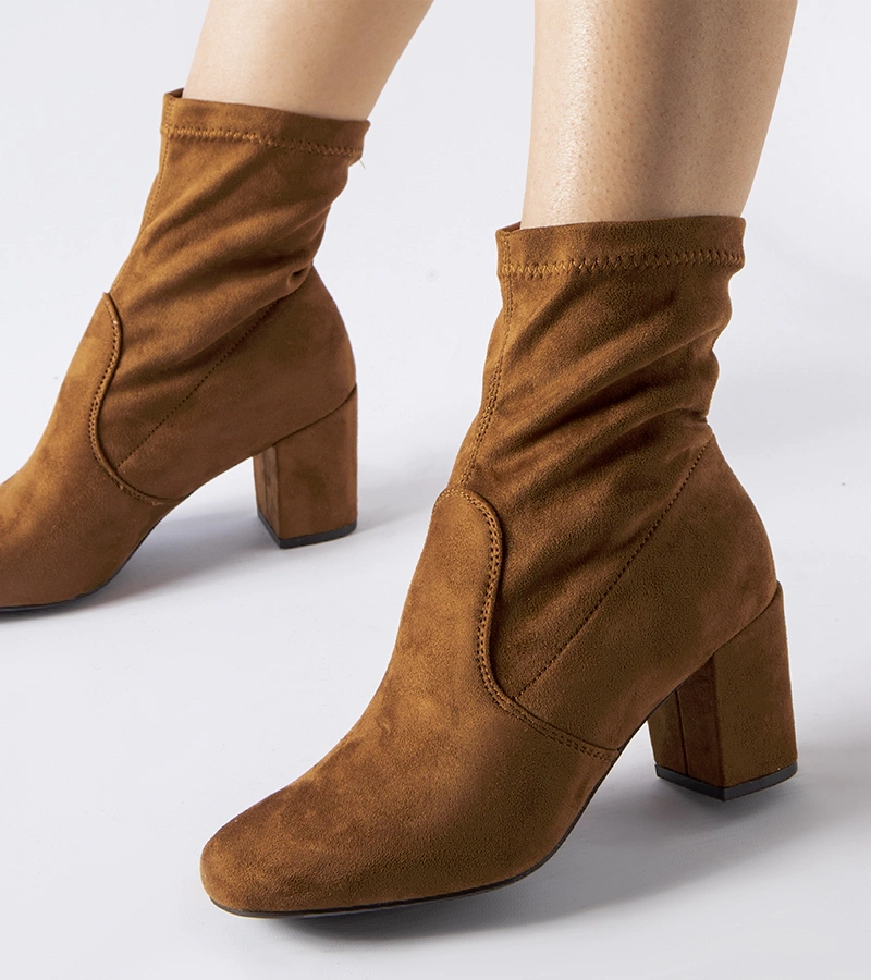 Cizme cu toc Lexington, culoare maro.