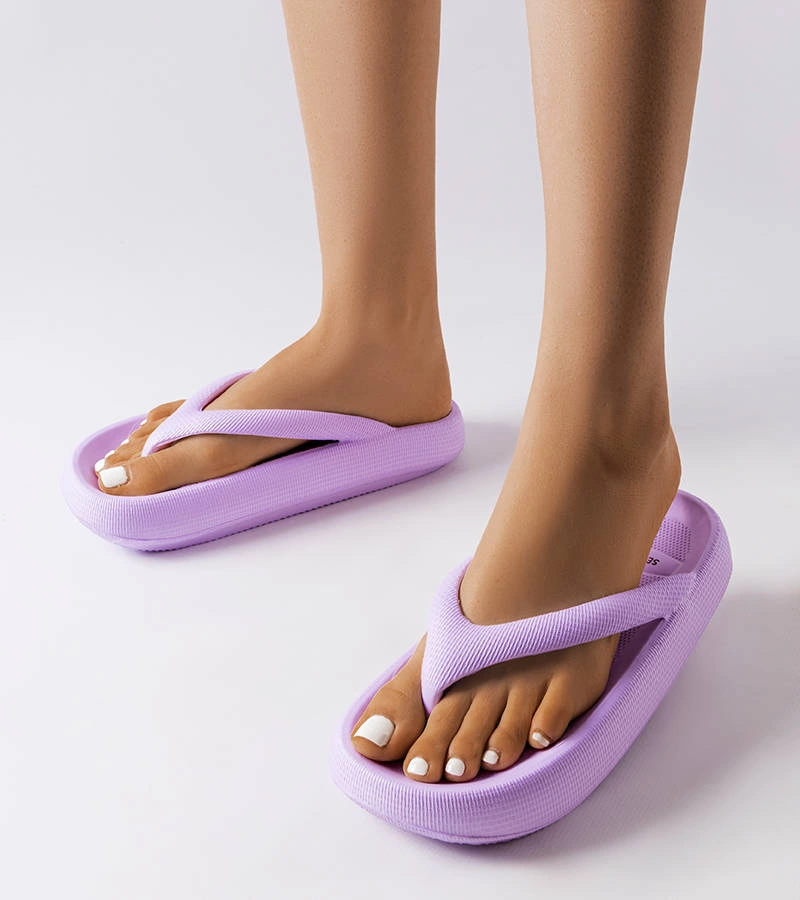 Papuci de plajă masivi mov Modesto