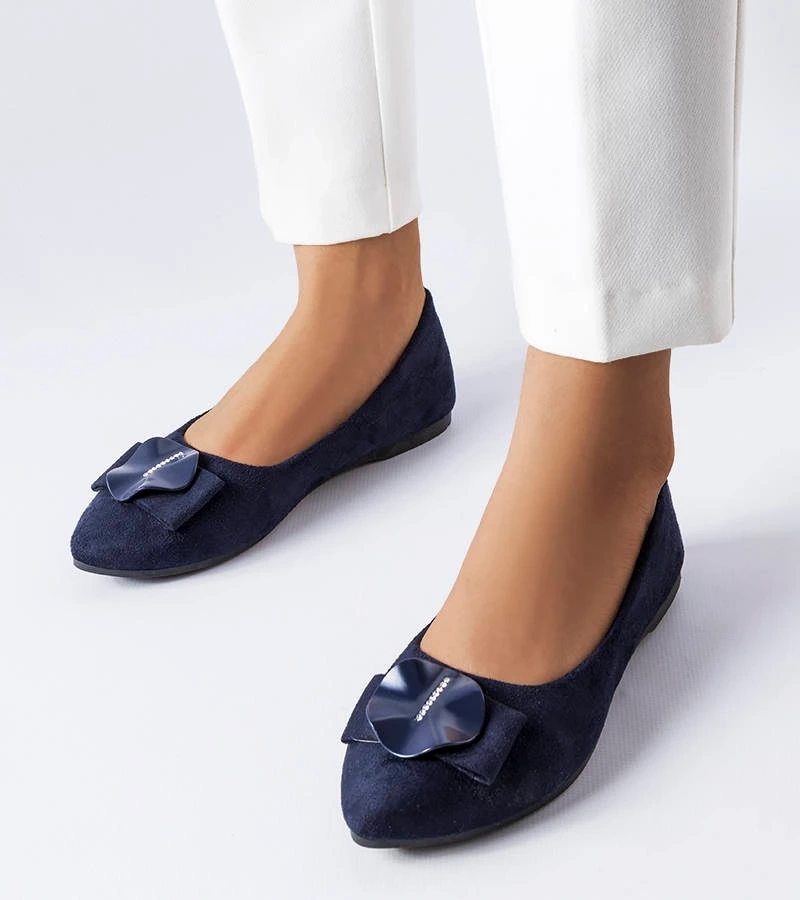 Balerini albastru-marinărești cu zirconii de Rémy