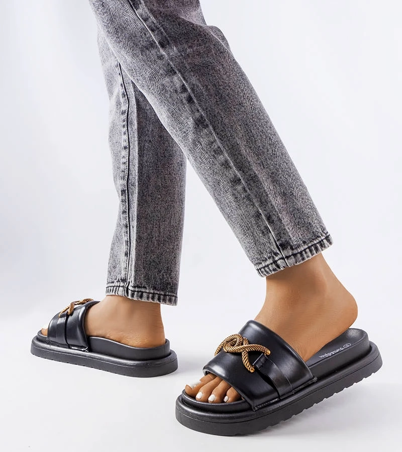 Flip-flops cu platformă Frédérique negri