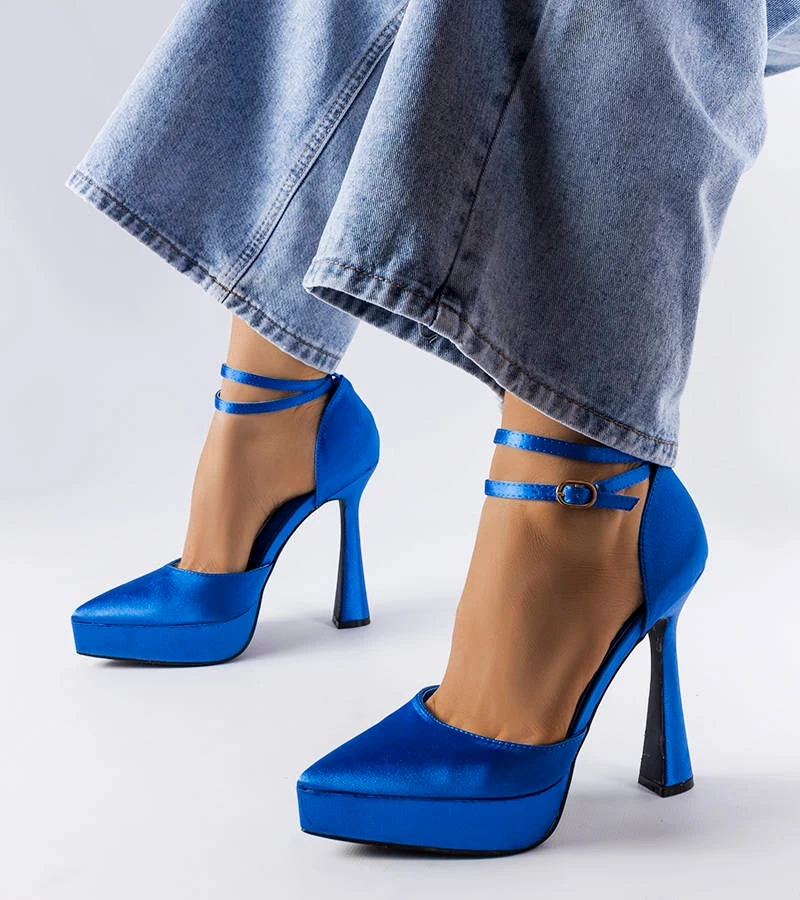 Pantofi cu toc înalt Dallas albastru