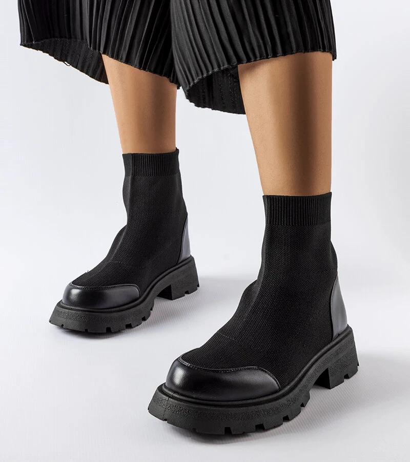 Cizme cu șosete Lonte negre
