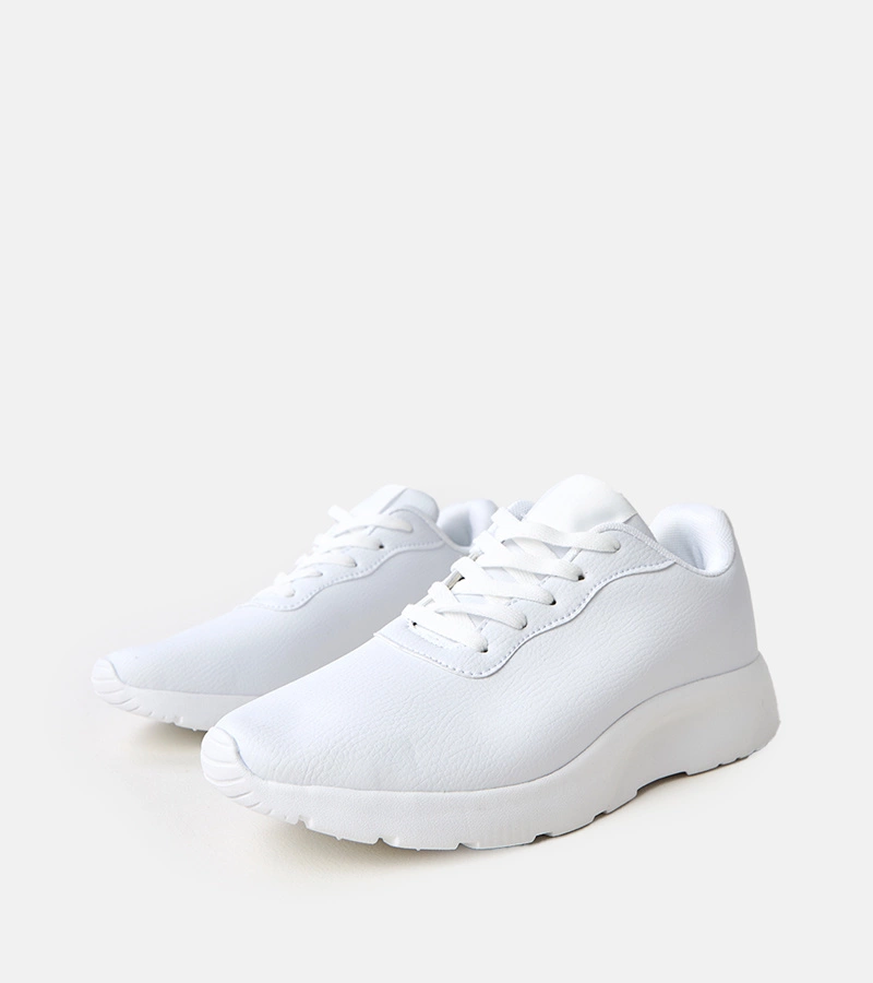 Adidași albi bărbătești cu platformă Christien