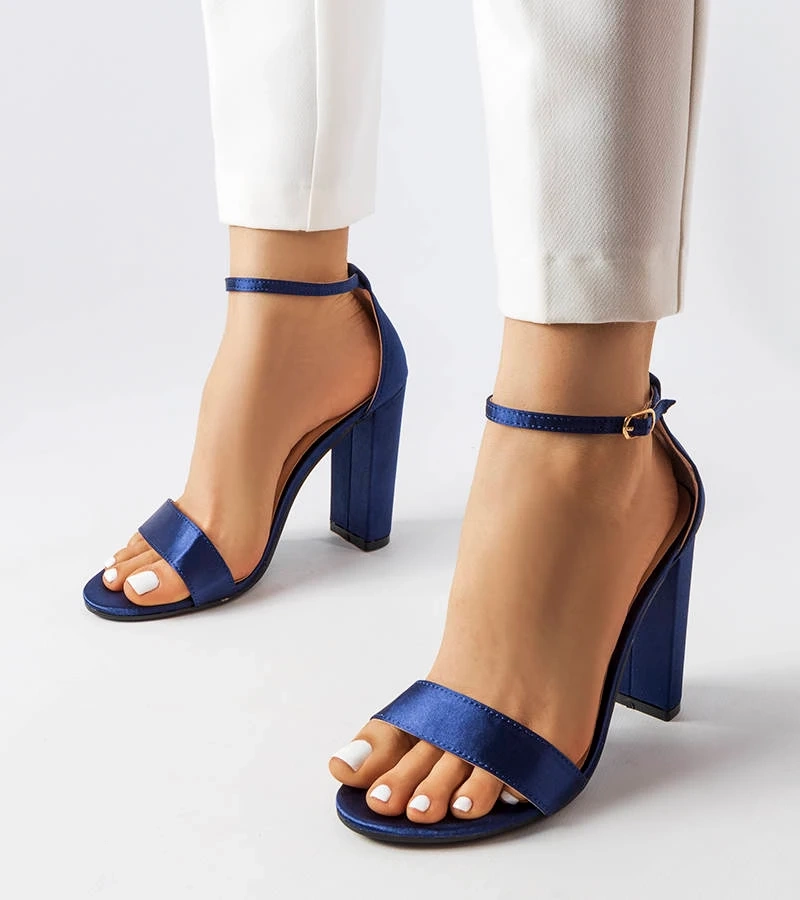 Sandale cu stiletto înalt Rive albastru marin