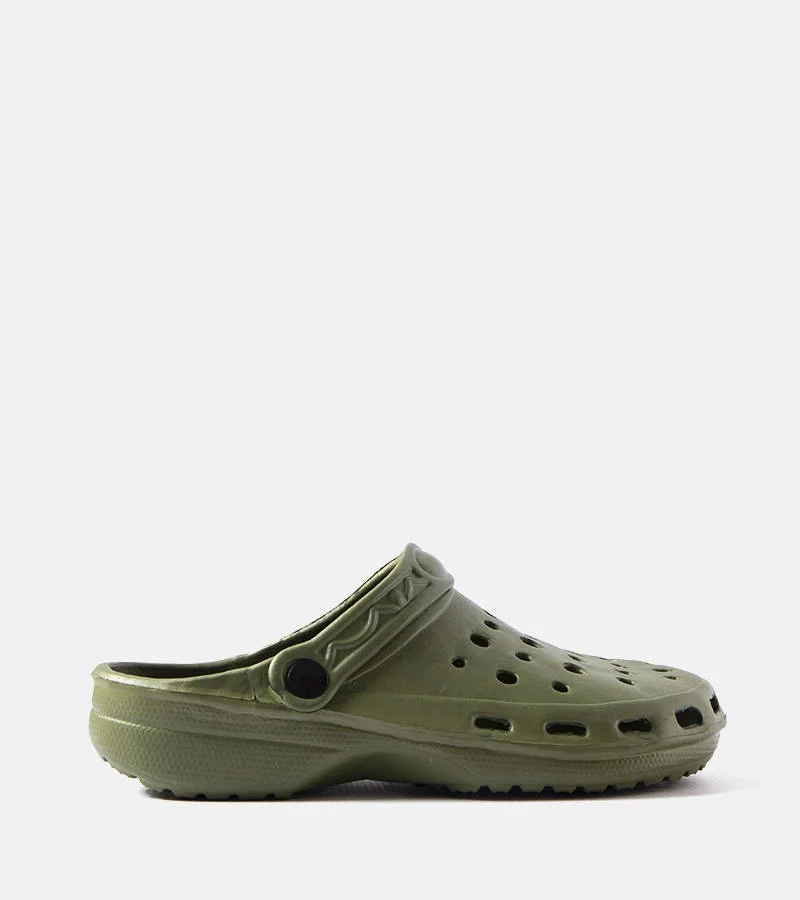 Șlapi perforați Crocs MY205 AMY GREEN pentru bărbați, de culoare verde