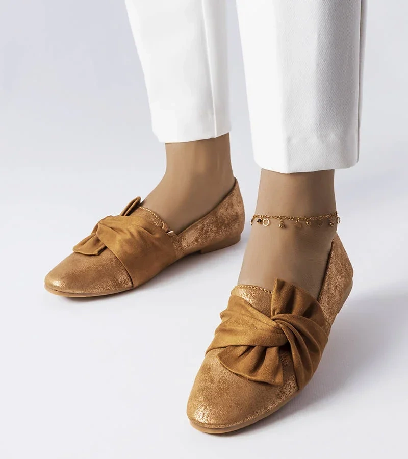 Balerini maro metalizat cu fundiță de Dodier