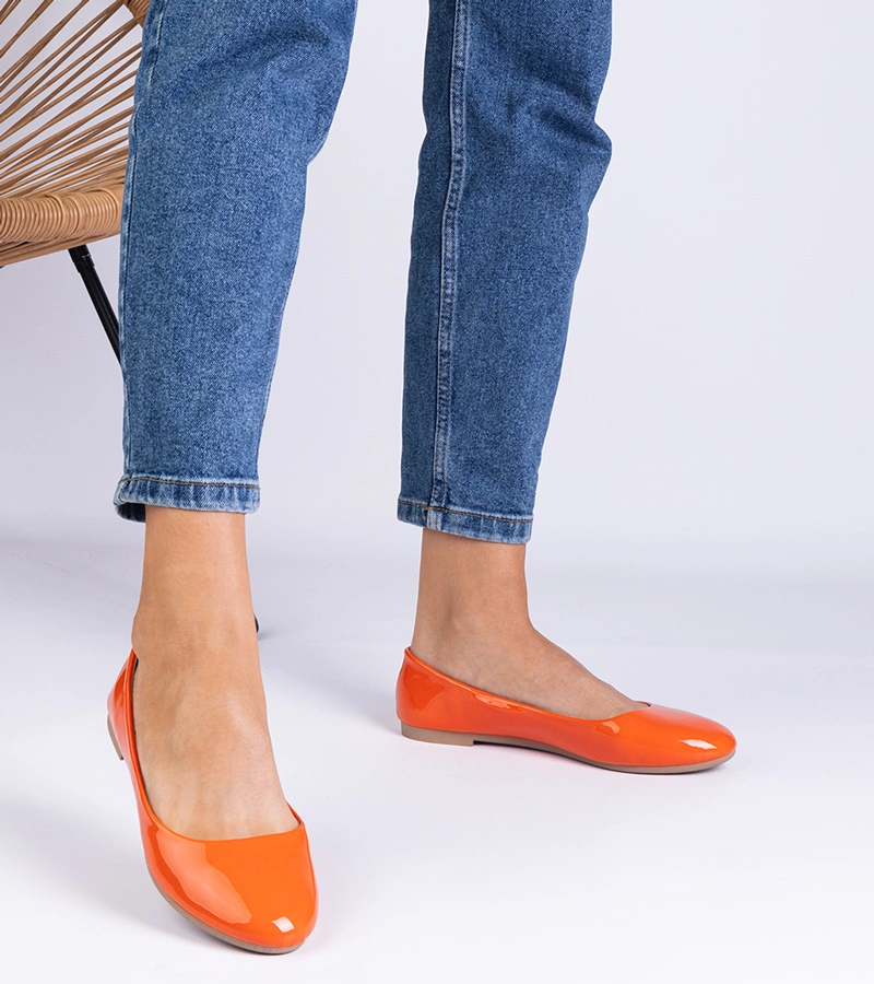 Balerini lăcuiți portocalii Aurika