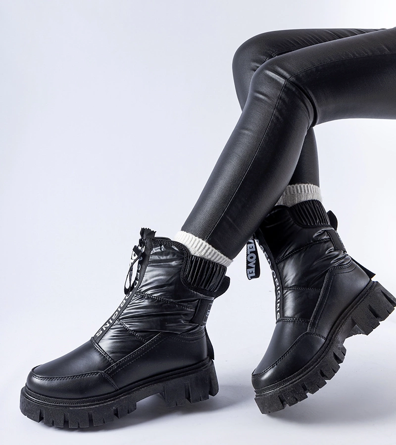 Bocanci de zăpadă negri matlași Lessard