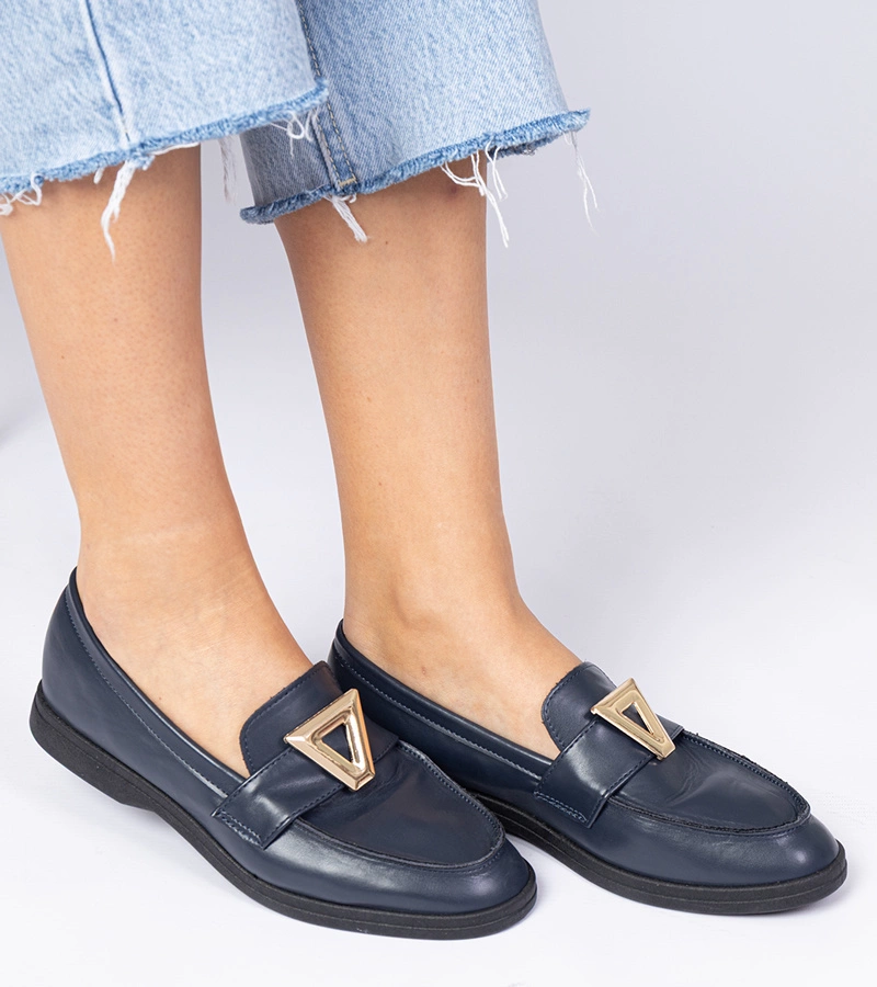 Pantofi damă bleumarin cu ornamente elegante Viletta