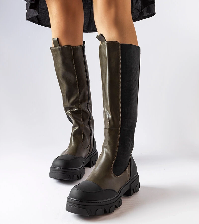 Cizme înalte Pasquale verzi