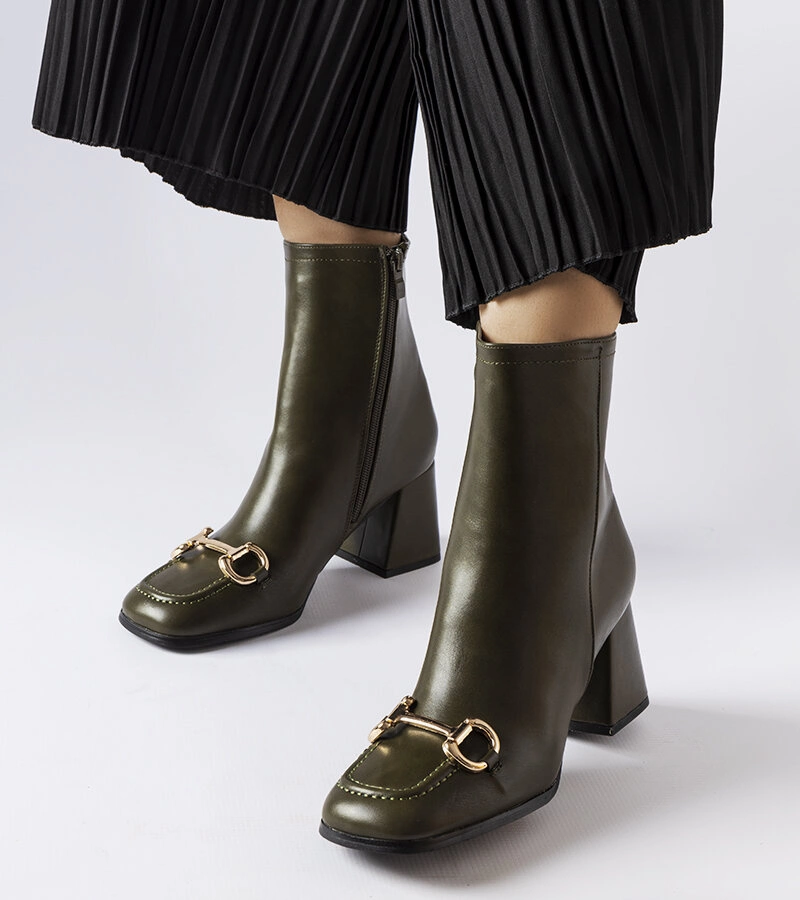 Cizme stiletto verzi Castione