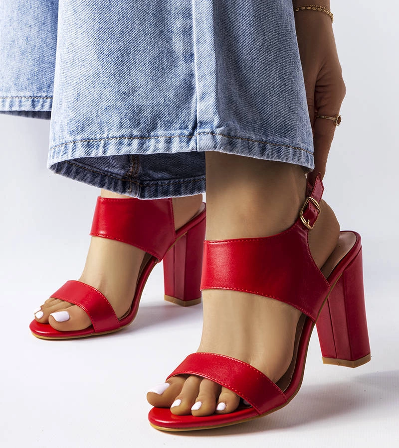 Sandale roșii Rachelle stiletto