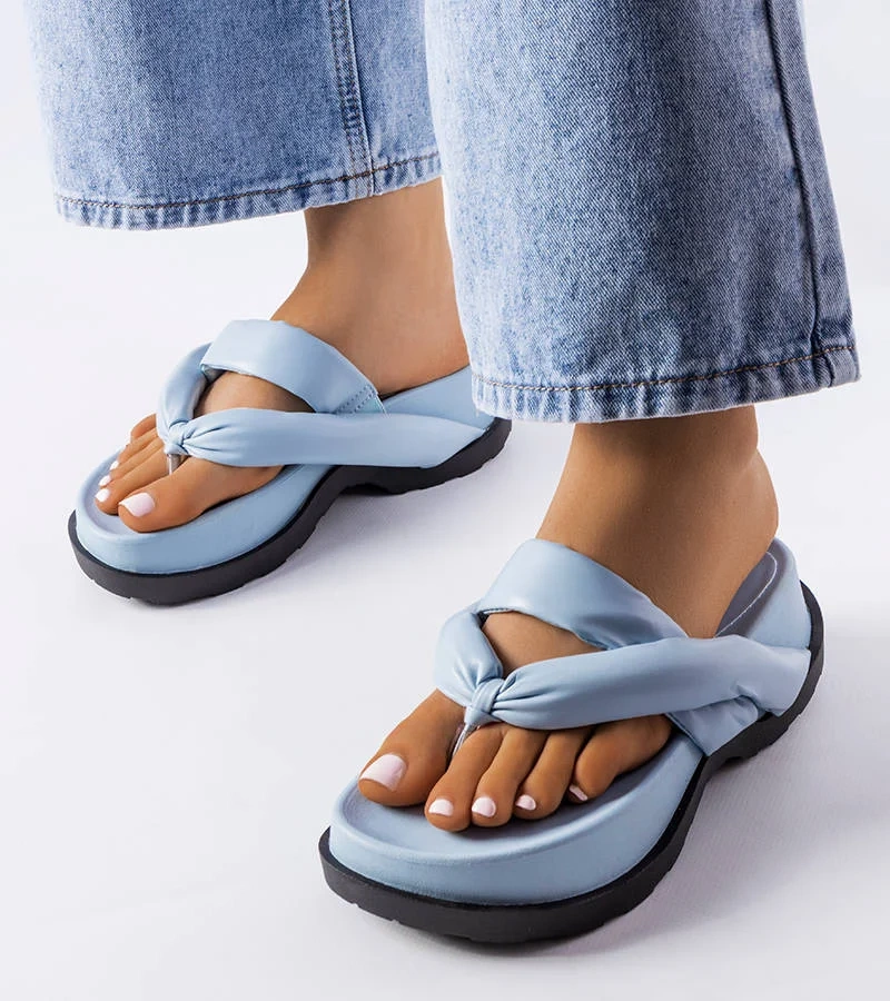 Flip-flops cu platformă albastră Lachapelle