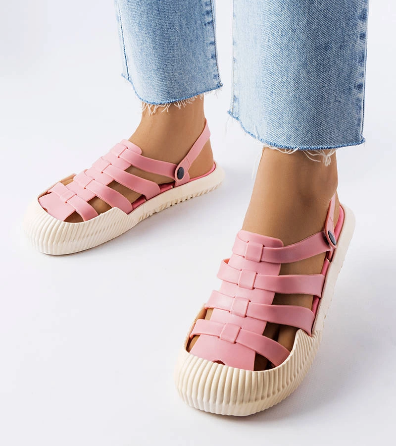 Sandale Canton din cauciuc roz