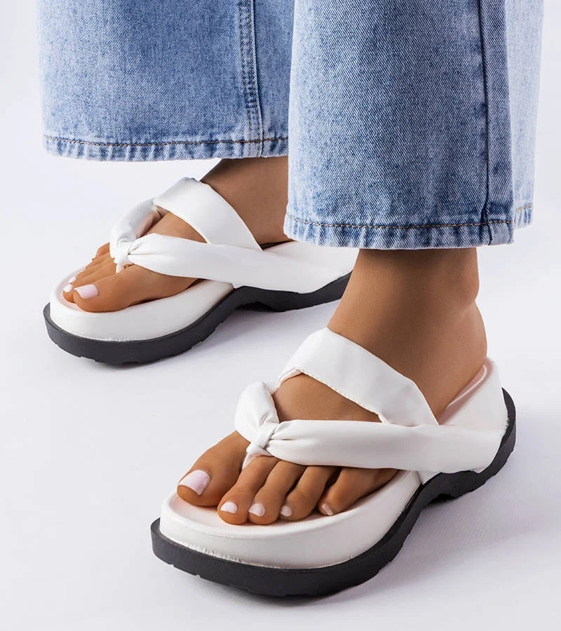 Flip-flops cu platformă Lachapelle alb