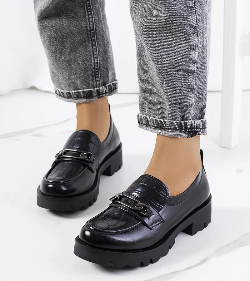 Mocasini Cornet negru