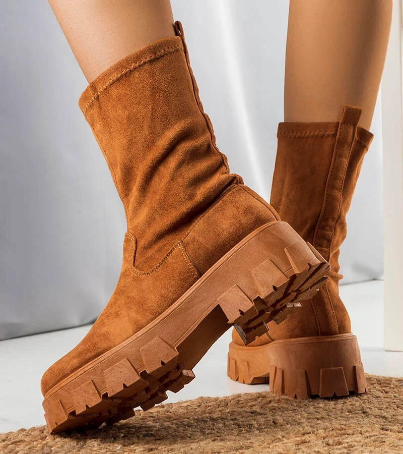 Cizme Camel pentru femei Makayla