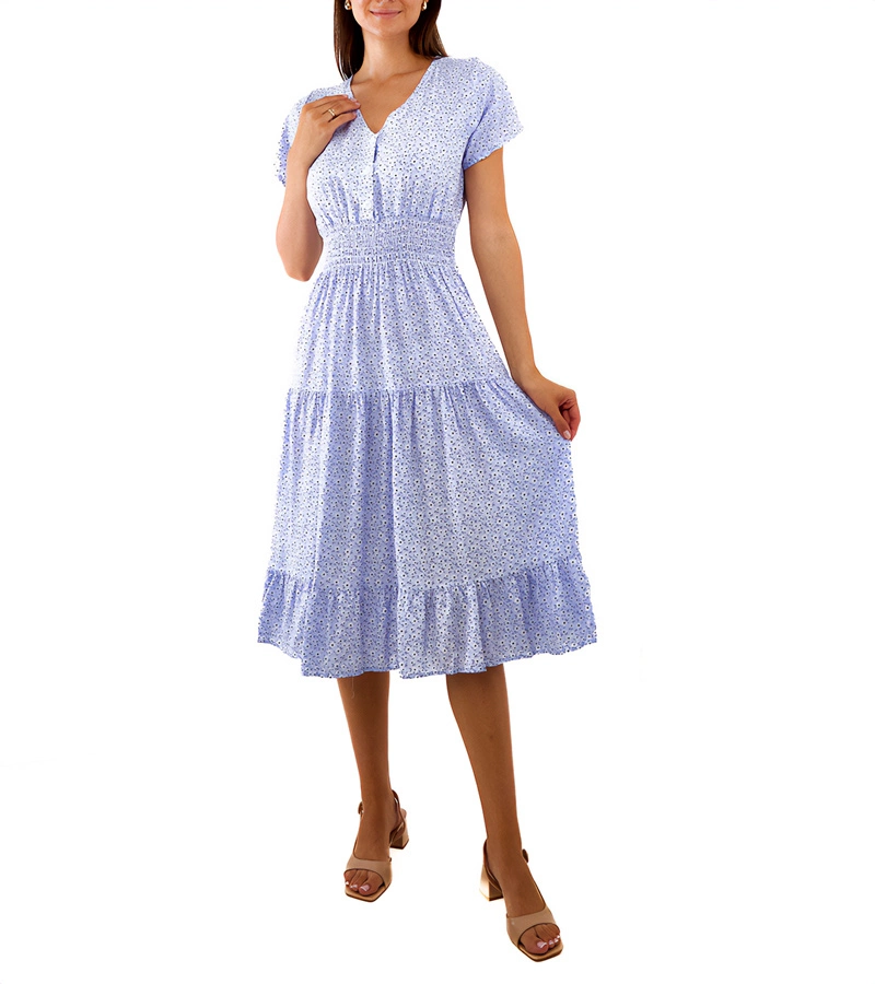 Rochie mov cu flori de Generoso