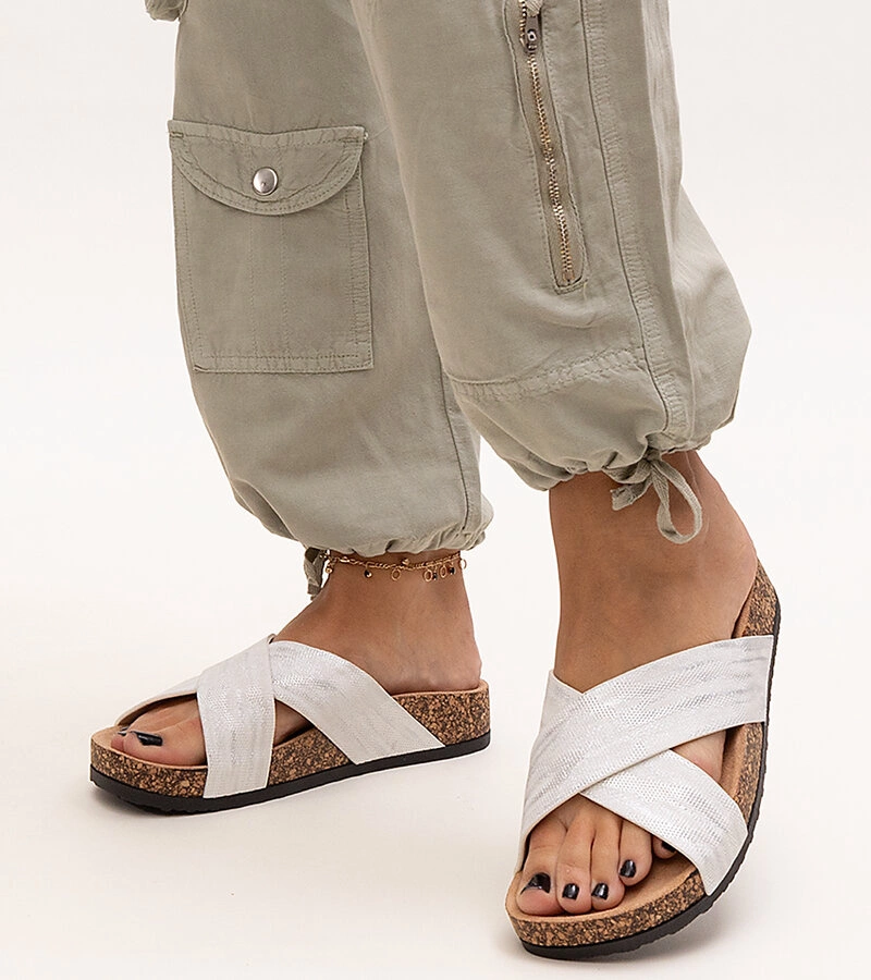 Pantofi cu toc în căptușeală de plută cu luciu Ribera