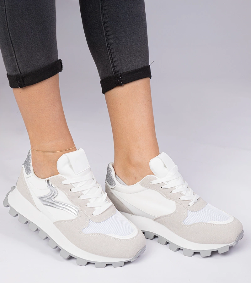 Adidași sport albi pentru femei Melinda