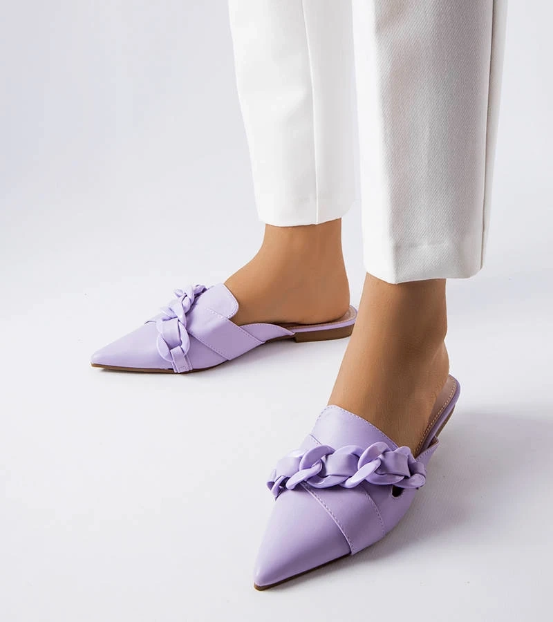 Șlapi mov cu lanț Patenaude