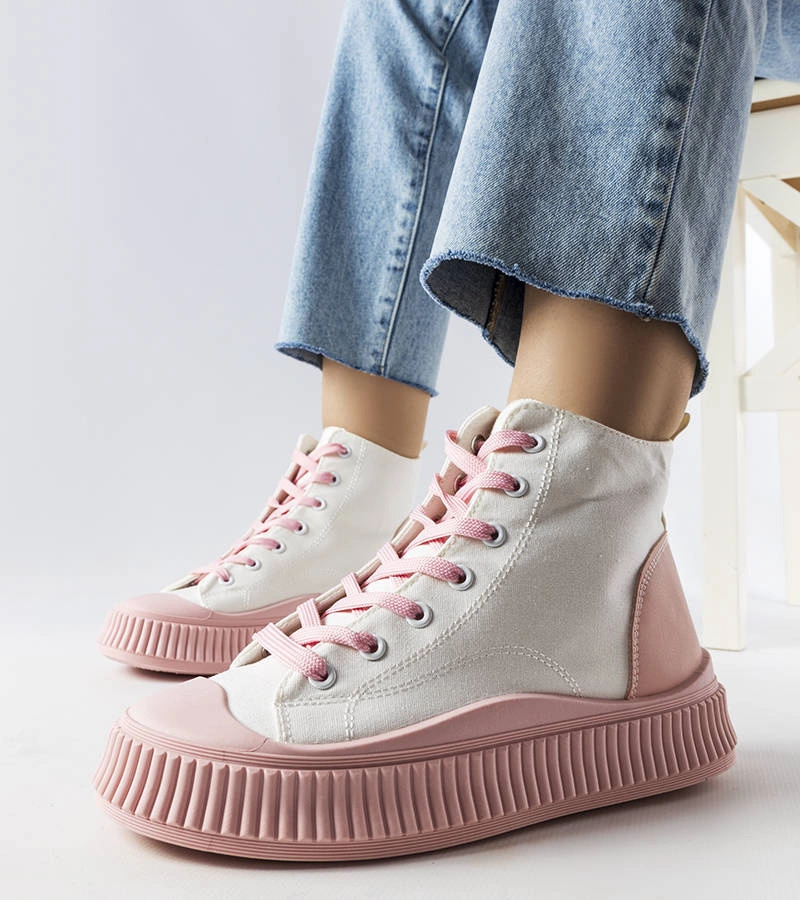 Pantofi sport cu platformă roz Terri