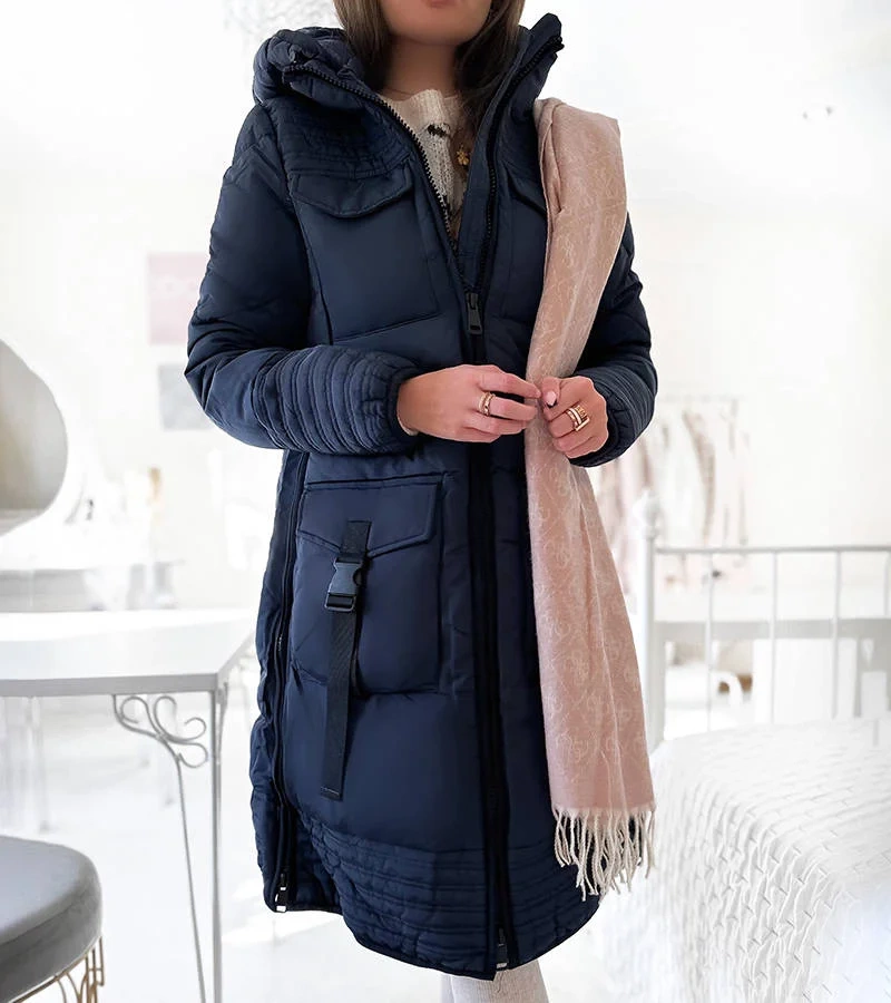 Averie haină matlasată albastru marin