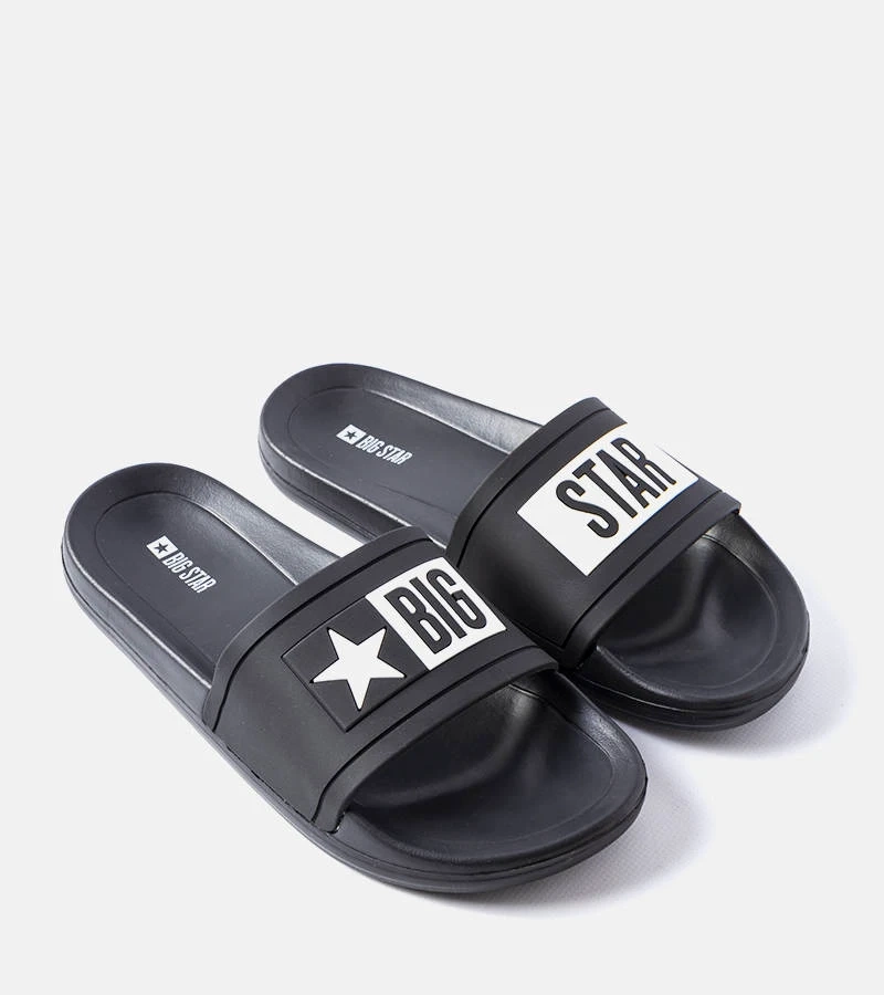 Șlapi de baie Big Star negri pentru bărbați DD174699