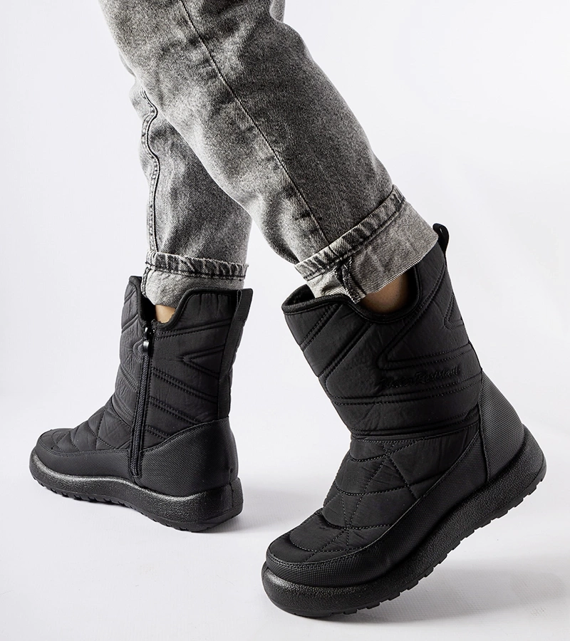 Cizme de zăpadă negre Debra pentru femei