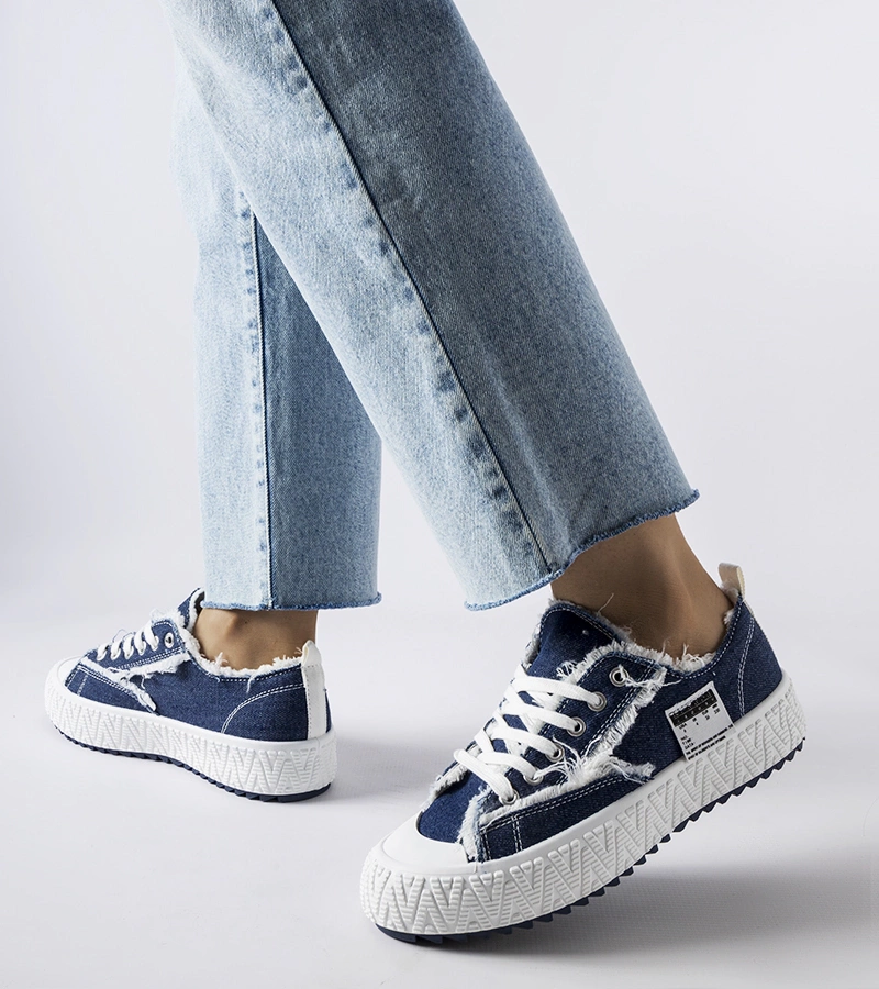 Pantofi de sport de culoare albastru marin cu pete Safiy