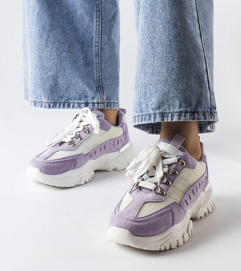 Adidași Mindy albi și mov