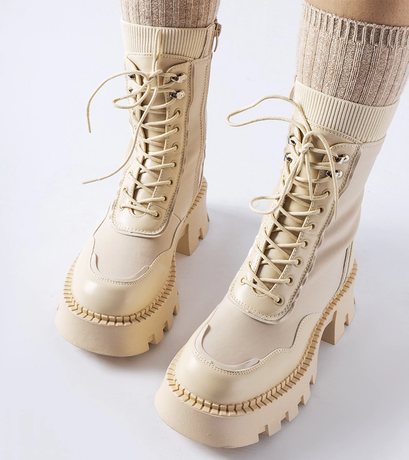 Amola JJ22 BEIGE - Decorat cu noduri bej