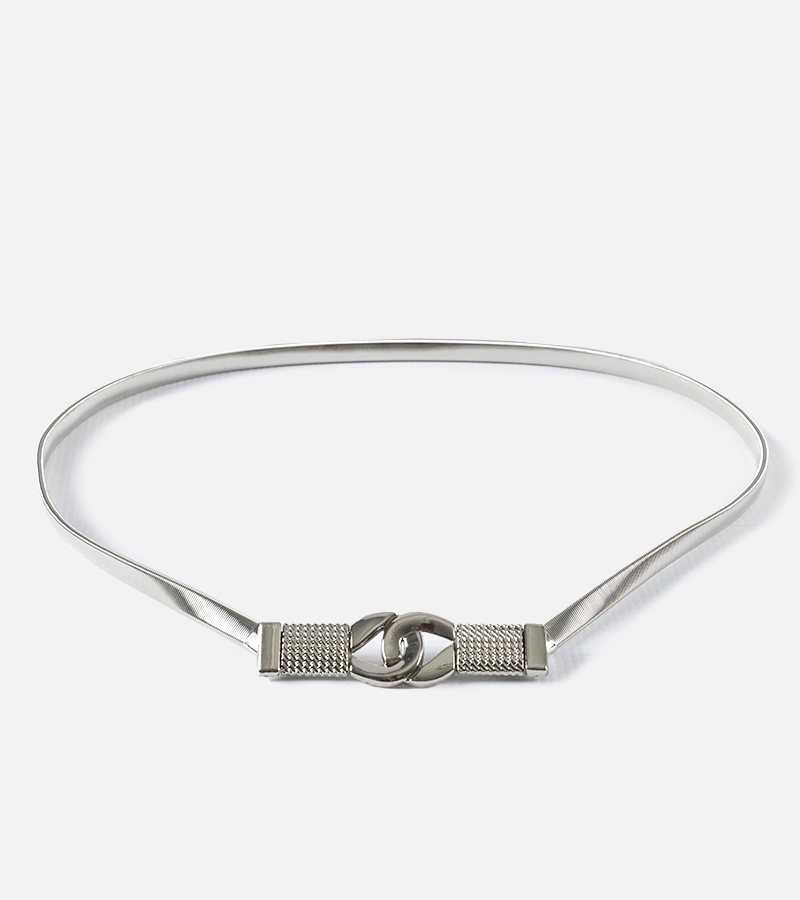 Brățară subțire elastică argintie Leonide