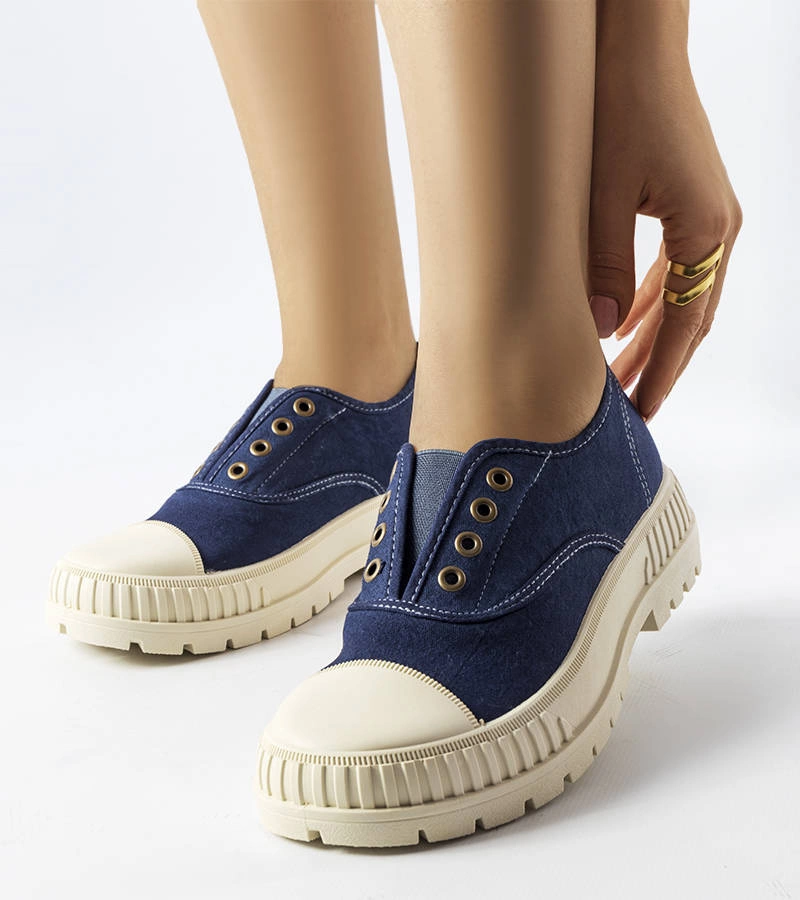 Pantofi de sport cu talpă de cauciuc Walton, albastru marin