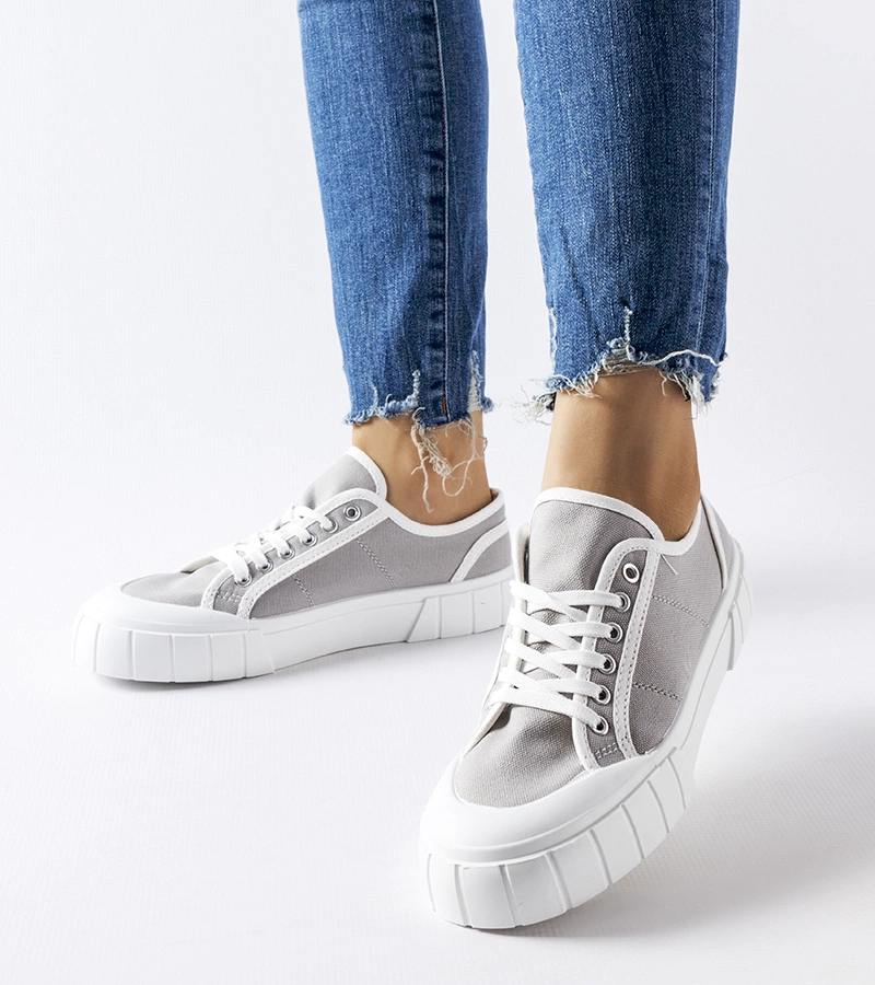 Adidași gri cu talpă groasă Egidio