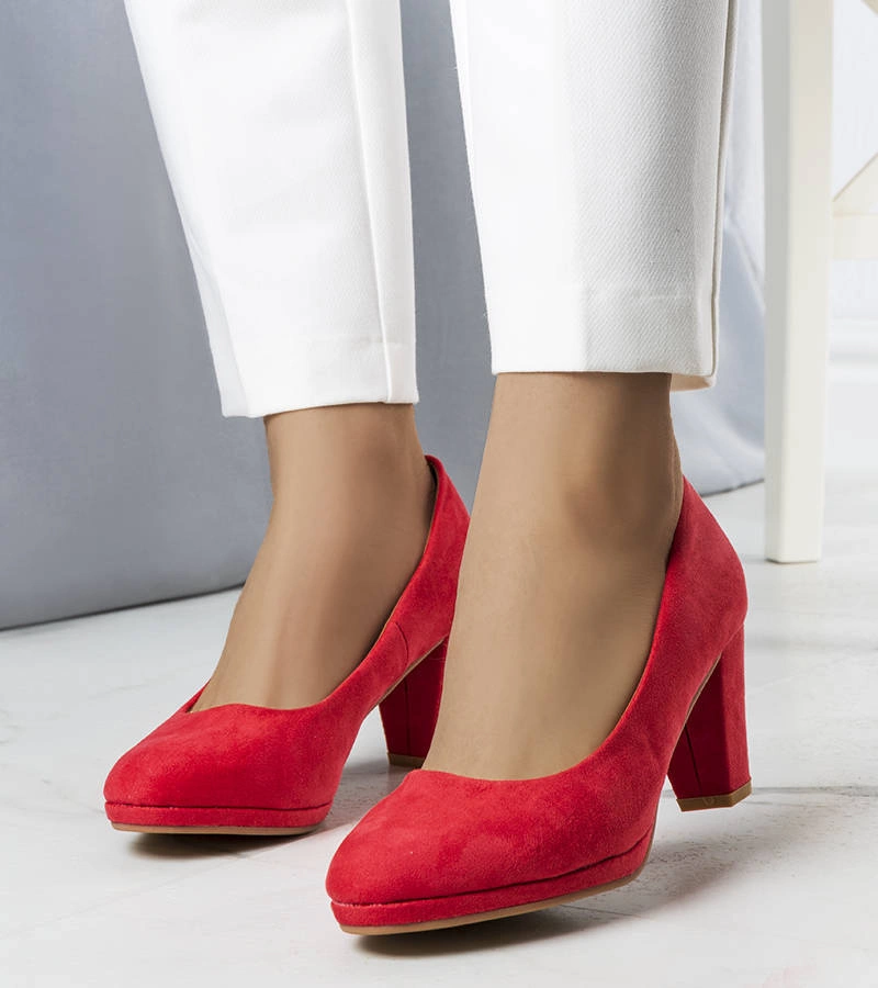 Pantofi cu toc Lauris roșii