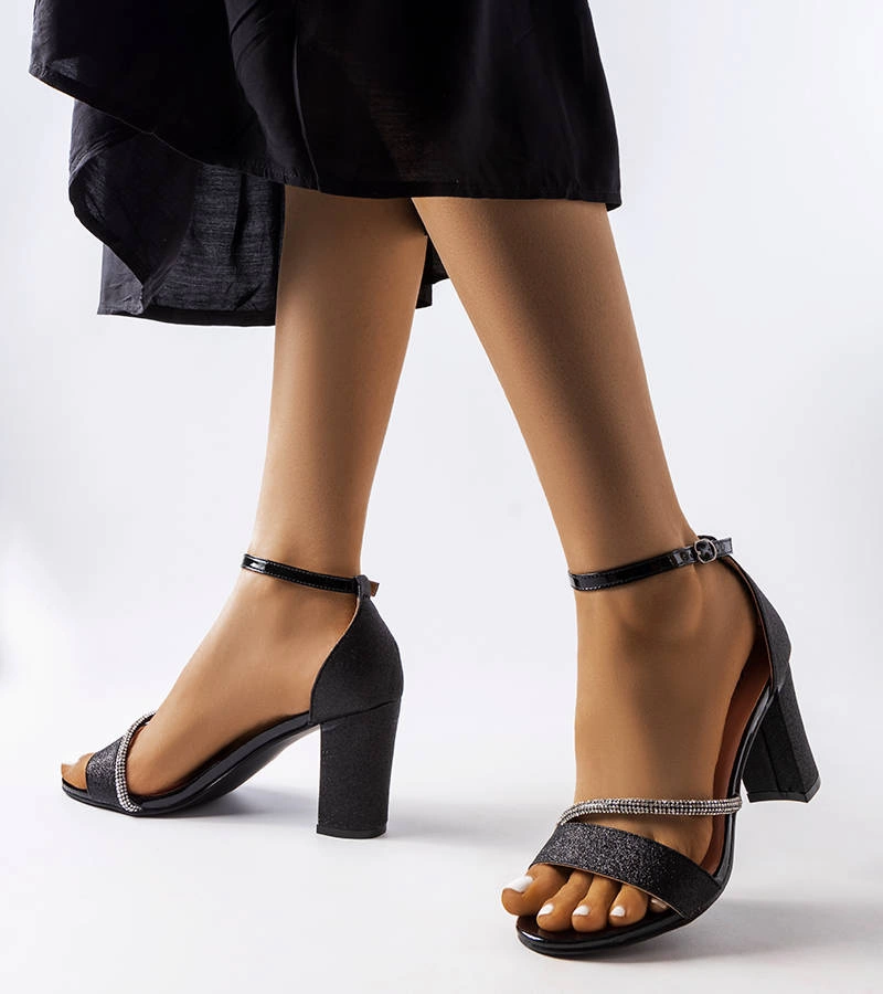 Sandale stiletto Abellona negre