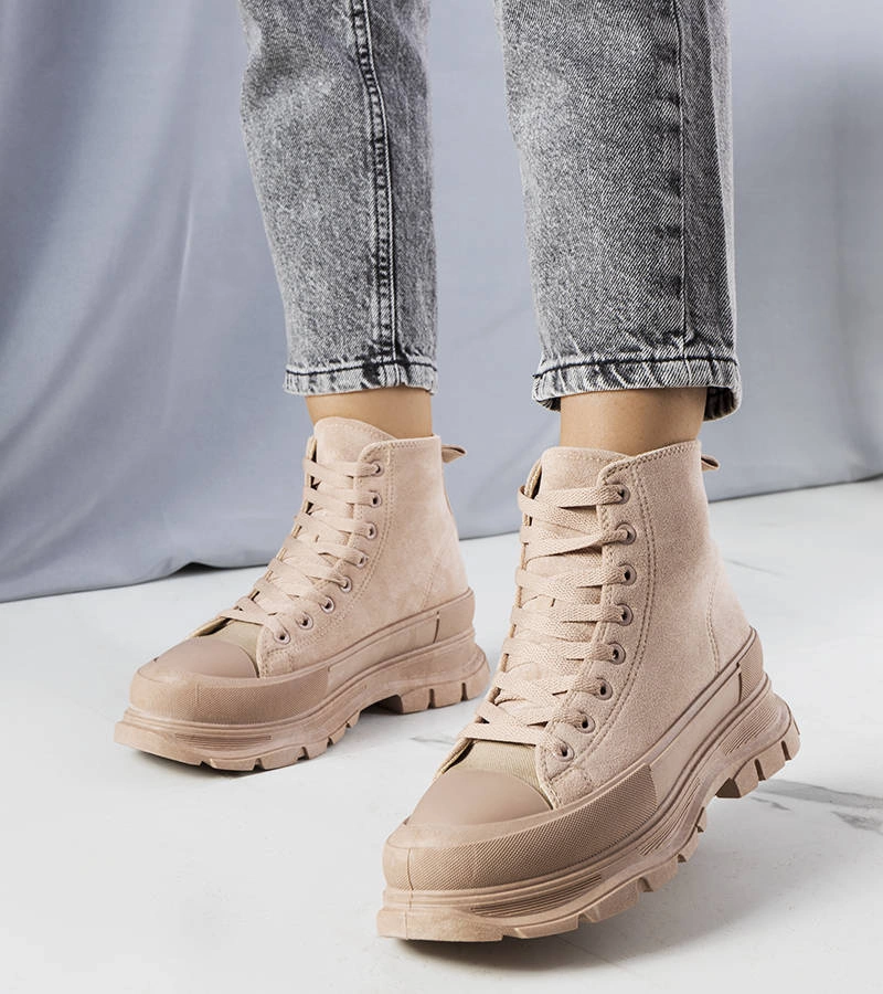 Pantofi cu platformă Gertrude bej închis