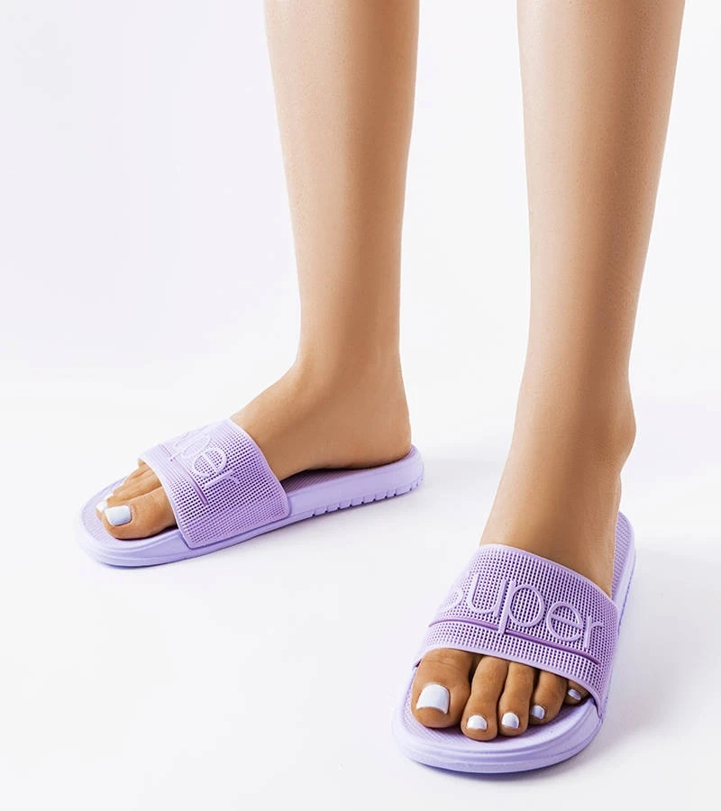 Șlapi de cauciuc mov Azelio