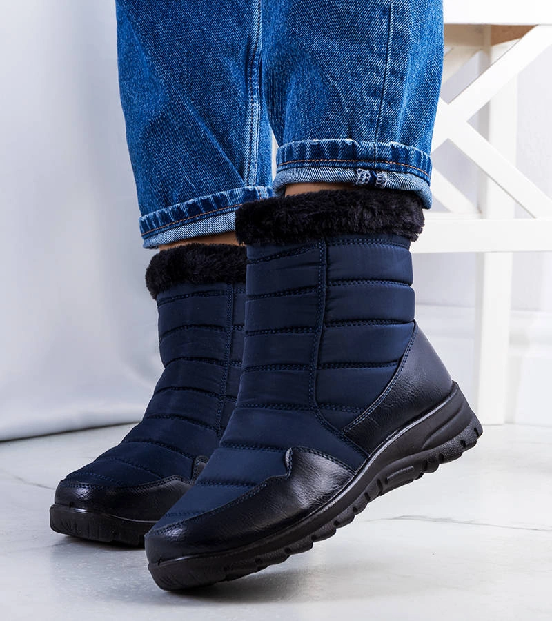 Cizme de zăpadă matlasate albastru marin Beau