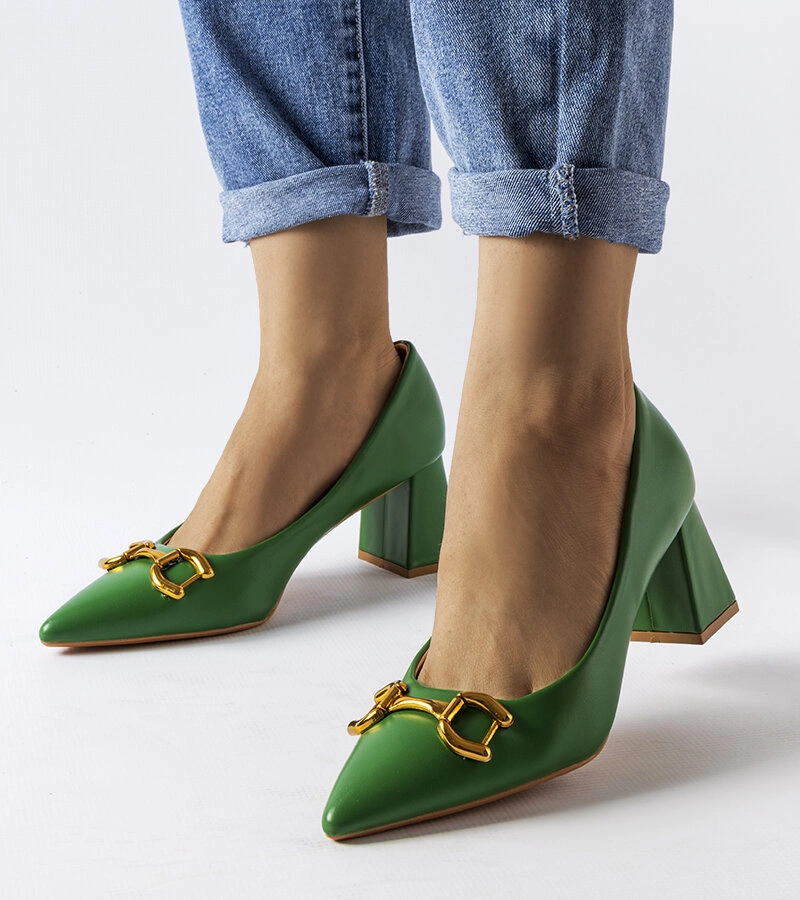 Pantofi stiletto Toscani verzi
