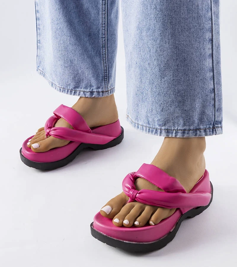Flip-flops cu platformă roz Lachapelle