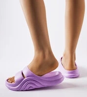 Șlapi de cauciuc mov Geneve