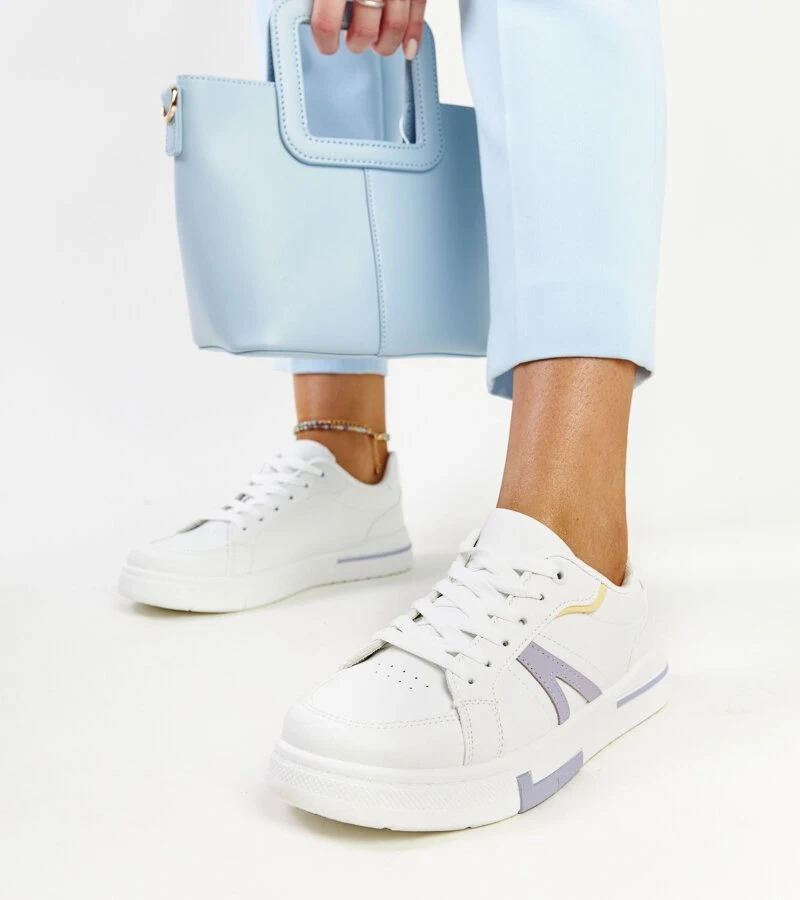 Adidași albi cu culoarea Zorica