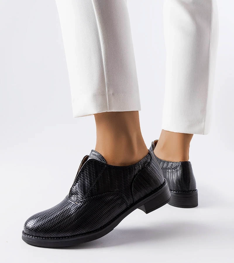 Pantofi cu tocuri din piele ecologică Mendes negru