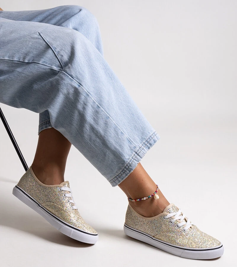 Teniși strălucitori de aur Merri